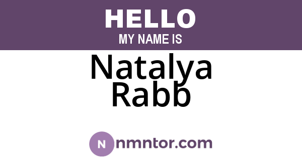 Natalya Rabb