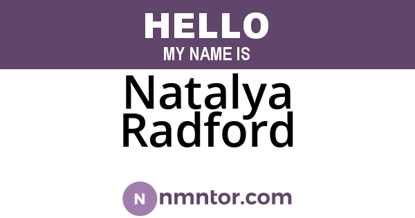 Natalya Radford