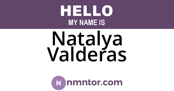 Natalya Valderas