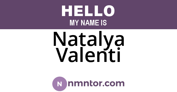 Natalya Valenti