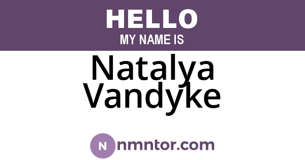 Natalya Vandyke