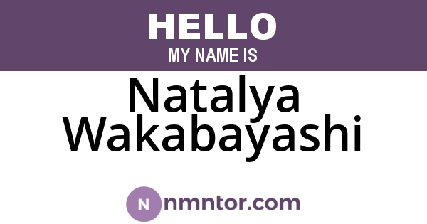 Natalya Wakabayashi