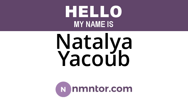 Natalya Yacoub