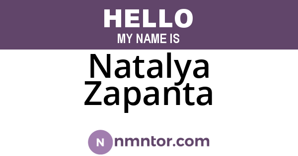 Natalya Zapanta