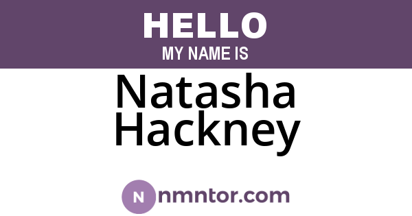 Natasha Hackney