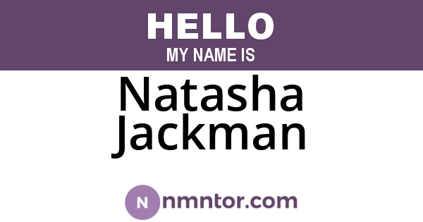 Natasha Jackman