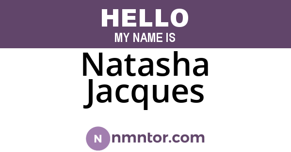 Natasha Jacques