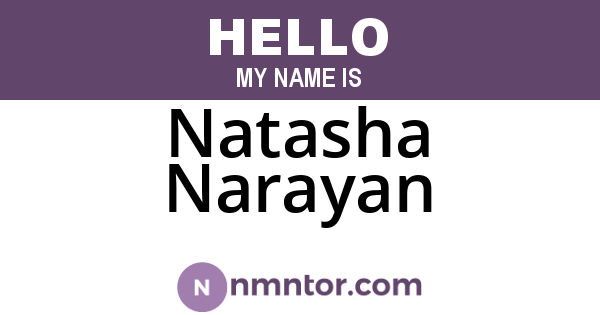 Natasha Narayan