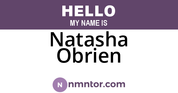 Natasha Obrien