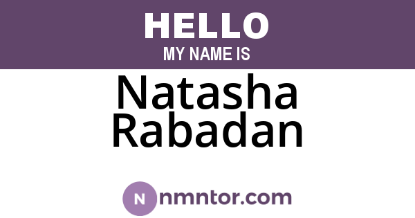 Natasha Rabadan