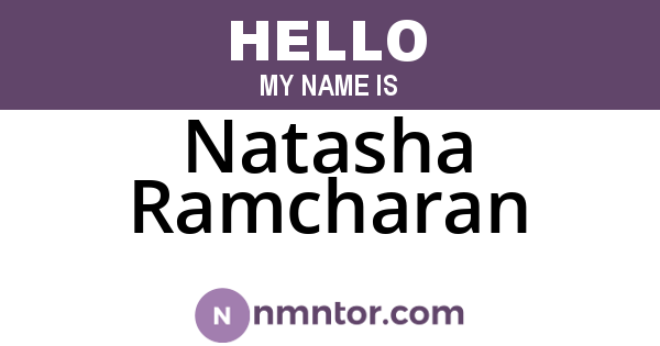 Natasha Ramcharan