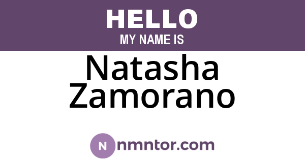 Natasha Zamorano