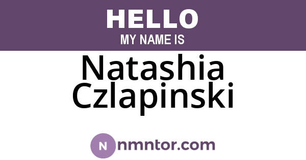 Natashia Czlapinski