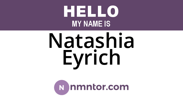Natashia Eyrich
