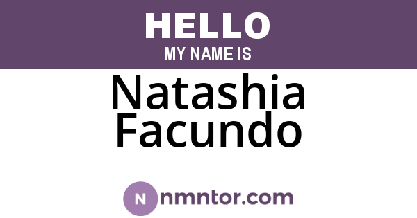 Natashia Facundo