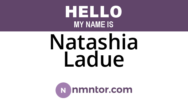 Natashia Ladue