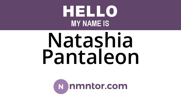 Natashia Pantaleon
