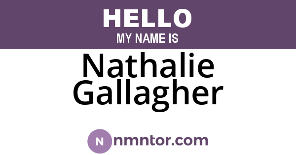 Nathalie Gallagher
