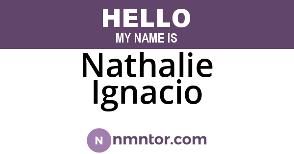 Nathalie Ignacio