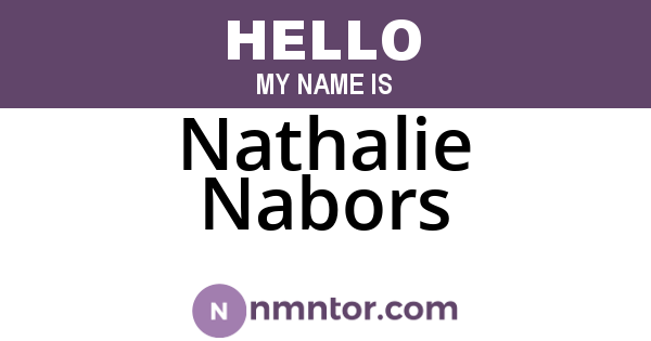 Nathalie Nabors