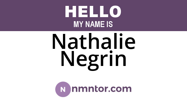 Nathalie Negrin