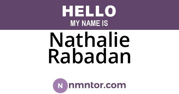 Nathalie Rabadan