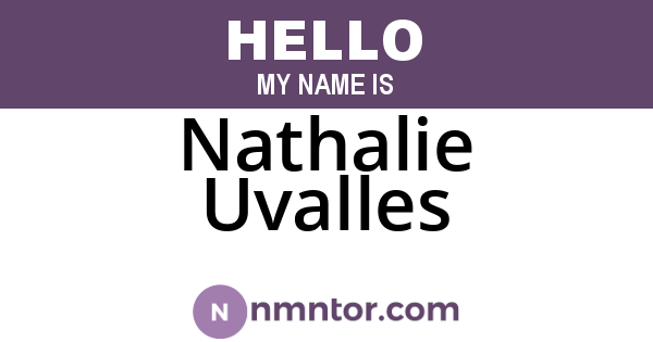 Nathalie Uvalles