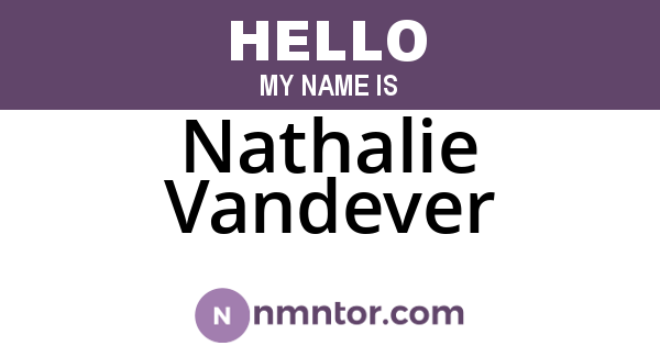 Nathalie Vandever