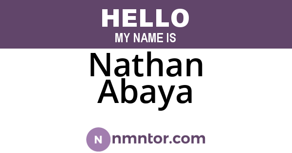Nathan Abaya