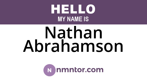 Nathan Abrahamson