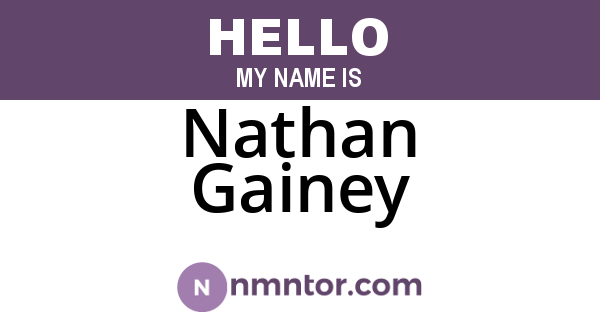 Nathan Gainey