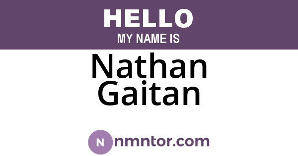 Nathan Gaitan