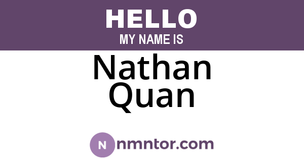 Nathan Quan