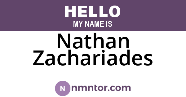 Nathan Zachariades