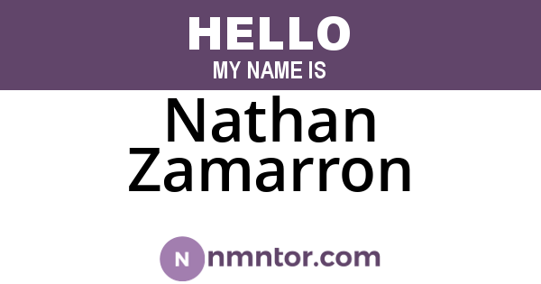 Nathan Zamarron