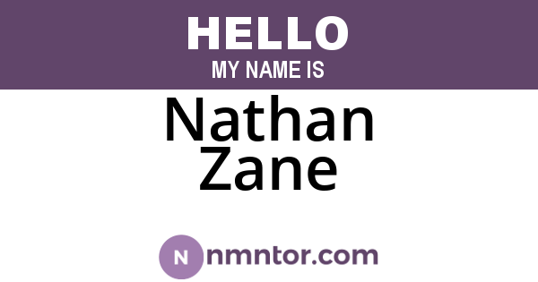 Nathan Zane
