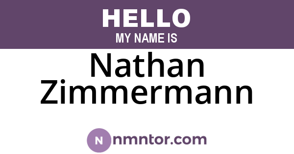 Nathan Zimmermann