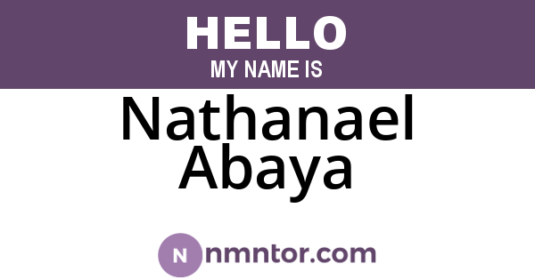 Nathanael Abaya