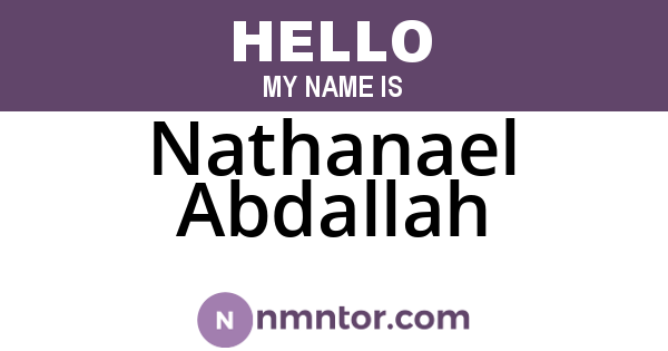 Nathanael Abdallah
