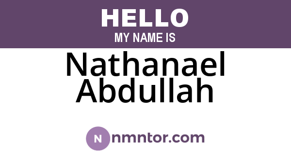 Nathanael Abdullah