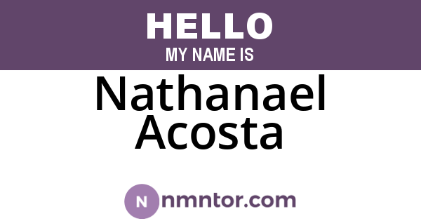 Nathanael Acosta