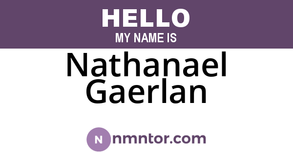 Nathanael Gaerlan