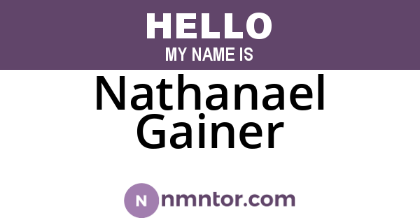 Nathanael Gainer