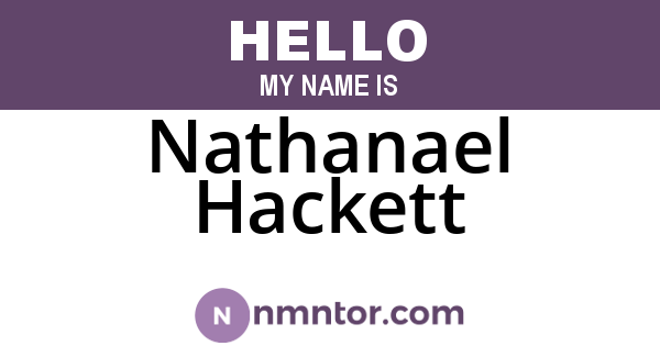 Nathanael Hackett