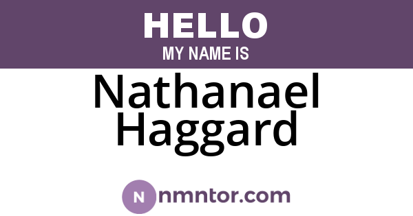 Nathanael Haggard