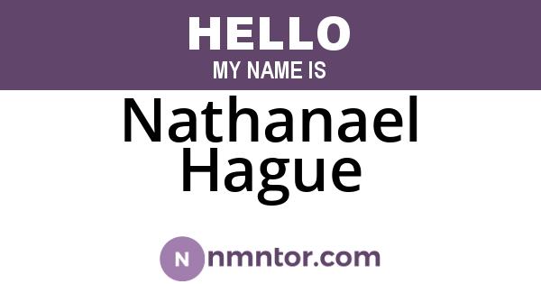 Nathanael Hague