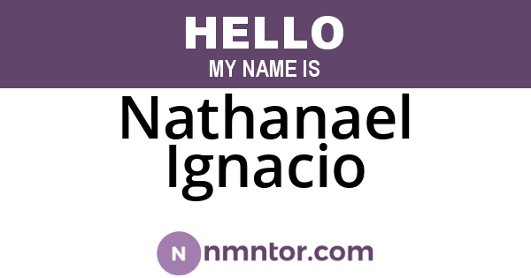 Nathanael Ignacio