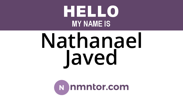 Nathanael Javed