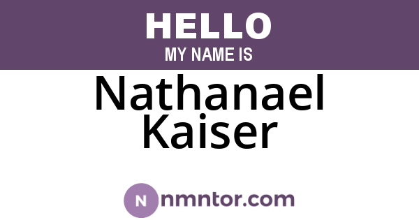 Nathanael Kaiser