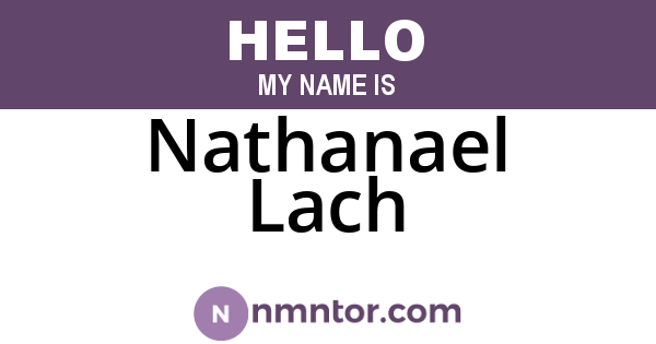Nathanael Lach